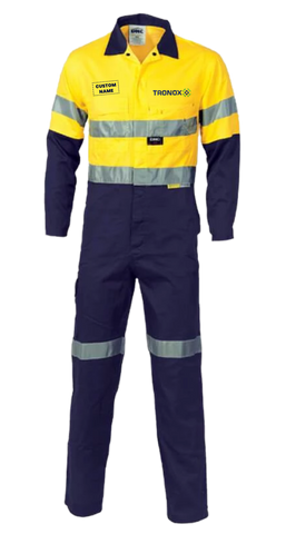 DNC HiVis Cool Breeze 2-Tone L.Weight Cotton Coverall With 3M  R/T (3955)
