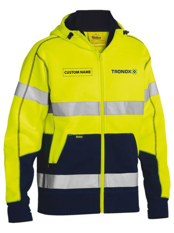 Bisley Taped Hi Vis Fleece Hoodie-(BK6819T)