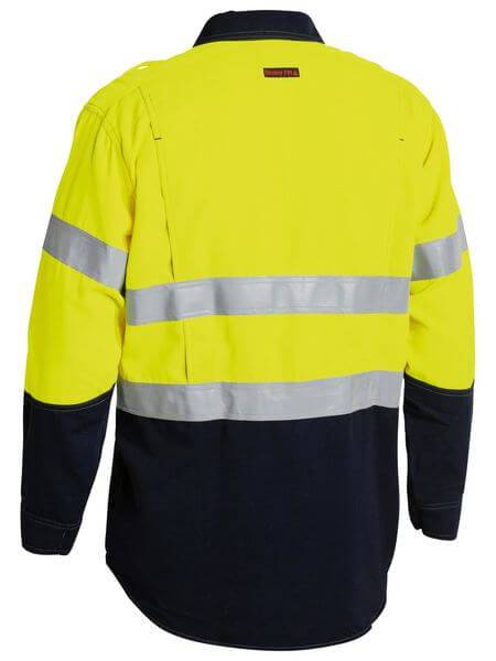 Bisley  Tencate Tecasafe® Plus Taped 2 Tone Hi Vis Fr Vented Long Sleeve Shirt-(BS8082T)